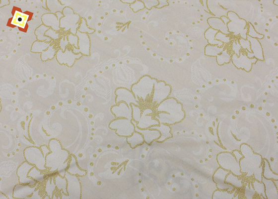 Dệt 100 Polyester Nệm Quilting Vải Warp Dệt kim mạ vàng In hoa văn