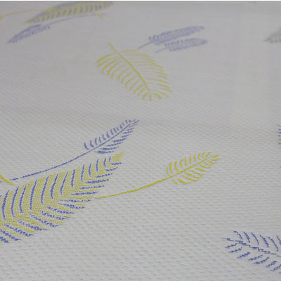 Vải nệm Jacquard Polyester chống rách RoHS với mô hình lá