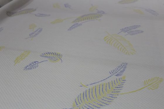 Vải nệm Jacquard Polyester chống rách RoHS với mô hình lá