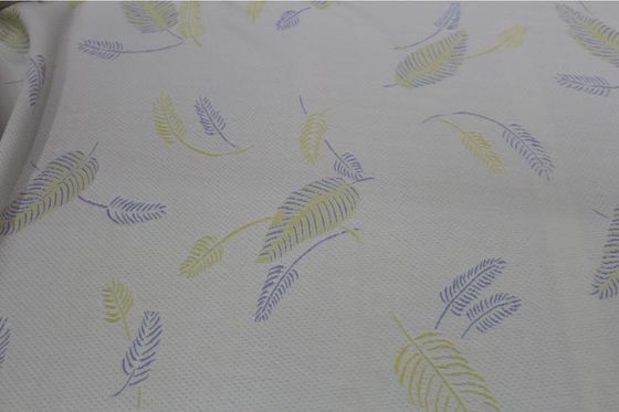 Vải nệm Jacquard Polyester chống rách RoHS với mô hình lá