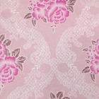 Vải dệt kim hoa mai 100gsm màu hồng chịu nước cho bộ đồ giường