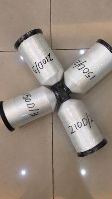 Sợi trắng thô chống rách Sợi 150d / 3 Spun Polyester Chỉ khâu