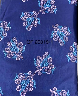 Vải dệt kim hoa mai chống cháy 75gsm Màu xanh lam co giãn