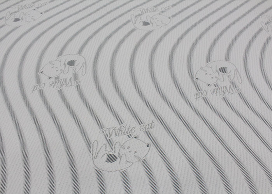 Đồ bán buôn màu trắng 100 Vải đan polyester Vải da mềm Mô hình vải nệm Vải nệm jacquard Vải