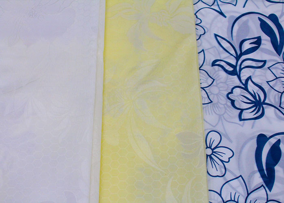 Bán buôn hoa văn cơ bản màu trắng In vải pongee polyeste tricot cho tấm bảo vệ nệm