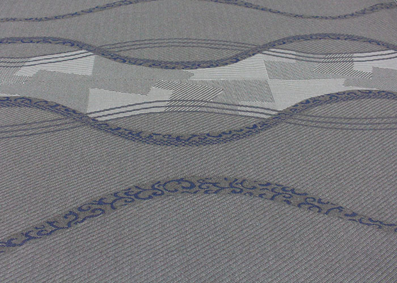 Nệm 260gsm Quilting Vải Linen Xám Polyester Dệt kim Jacquard Vải bảo vệ