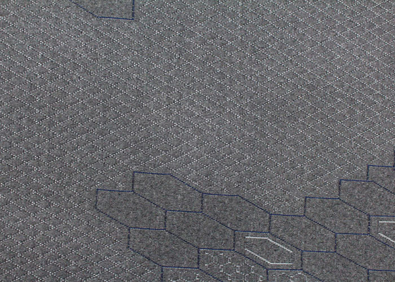 Nệm 260gsm Quilting Vải Linen Xám Polyester Dệt kim Jacquard Vải bảo vệ