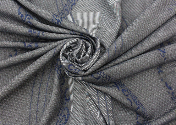 Nệm 260gsm Quilting Vải Linen Xám Polyester Dệt kim Jacquard Vải bảo vệ