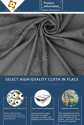 Nệm 260gsm Quilting Vải Linen Xám Polyester Dệt kim Jacquard Vải bảo vệ
