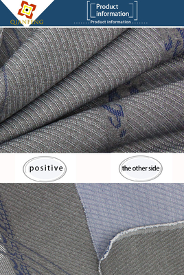 Nệm 260gsm Quilting Vải Linen Xám Polyester Dệt kim Jacquard Vải bảo vệ