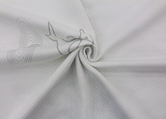 Đồ bán buôn màu trắng 100 Vải đan polyester Vải da mềm Mô hình vải nệm Vải nệm jacquard Vải