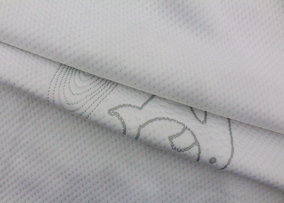 Đồ bán buôn màu trắng 100 Vải đan polyester Vải da mềm Mô hình vải nệm Vải nệm jacquard Vải