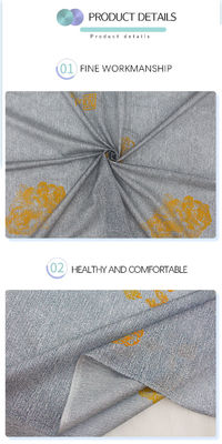 100% Polyester Nệm vải sợi dọc dệt kim Vải bột vàng